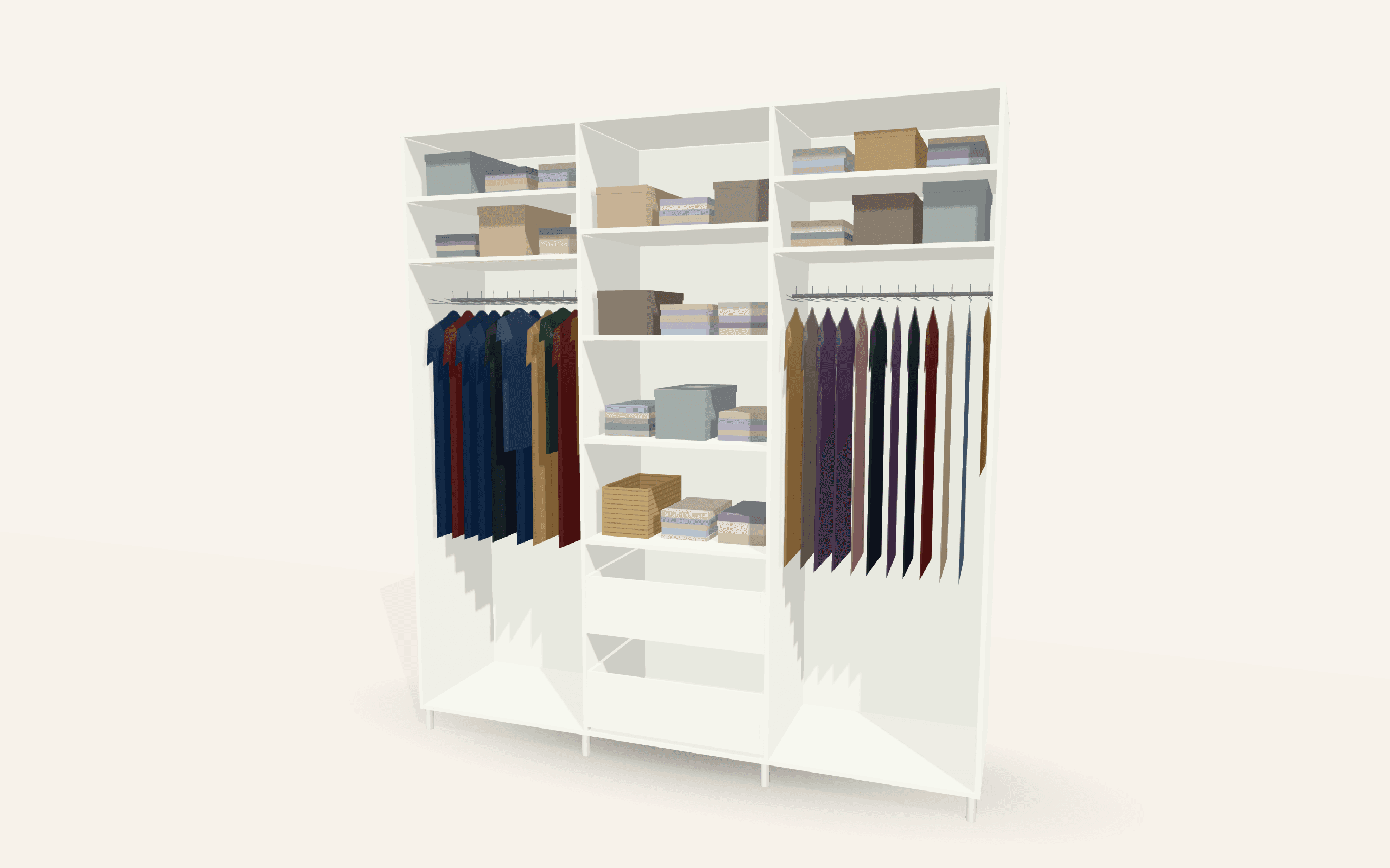 The Austerhouse Graphite Matt Wardrobe (Modern, handleless)