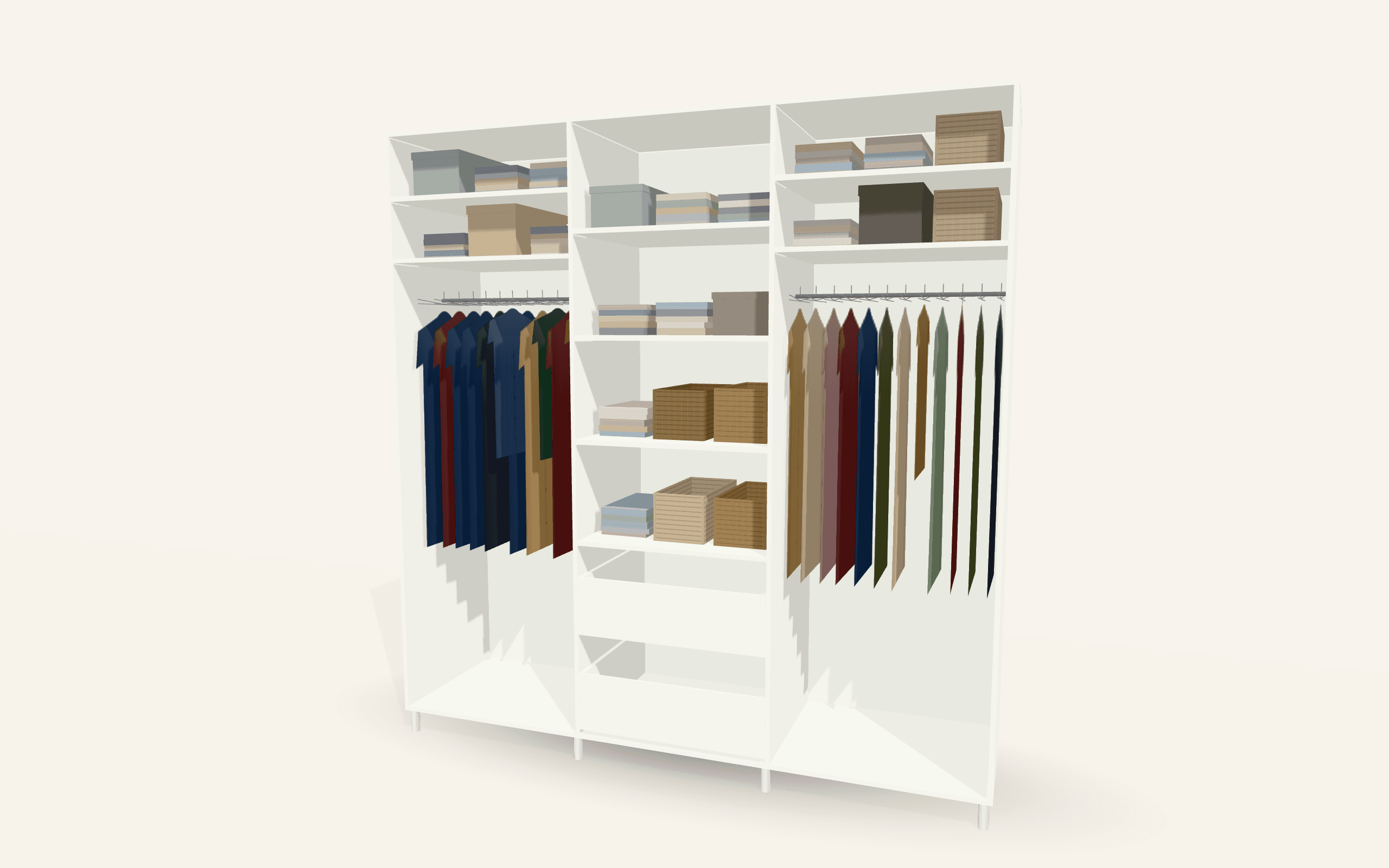 The Windsor Sliding Wardrobe (Volante Cashmere / Stonegrey / Driftwood)