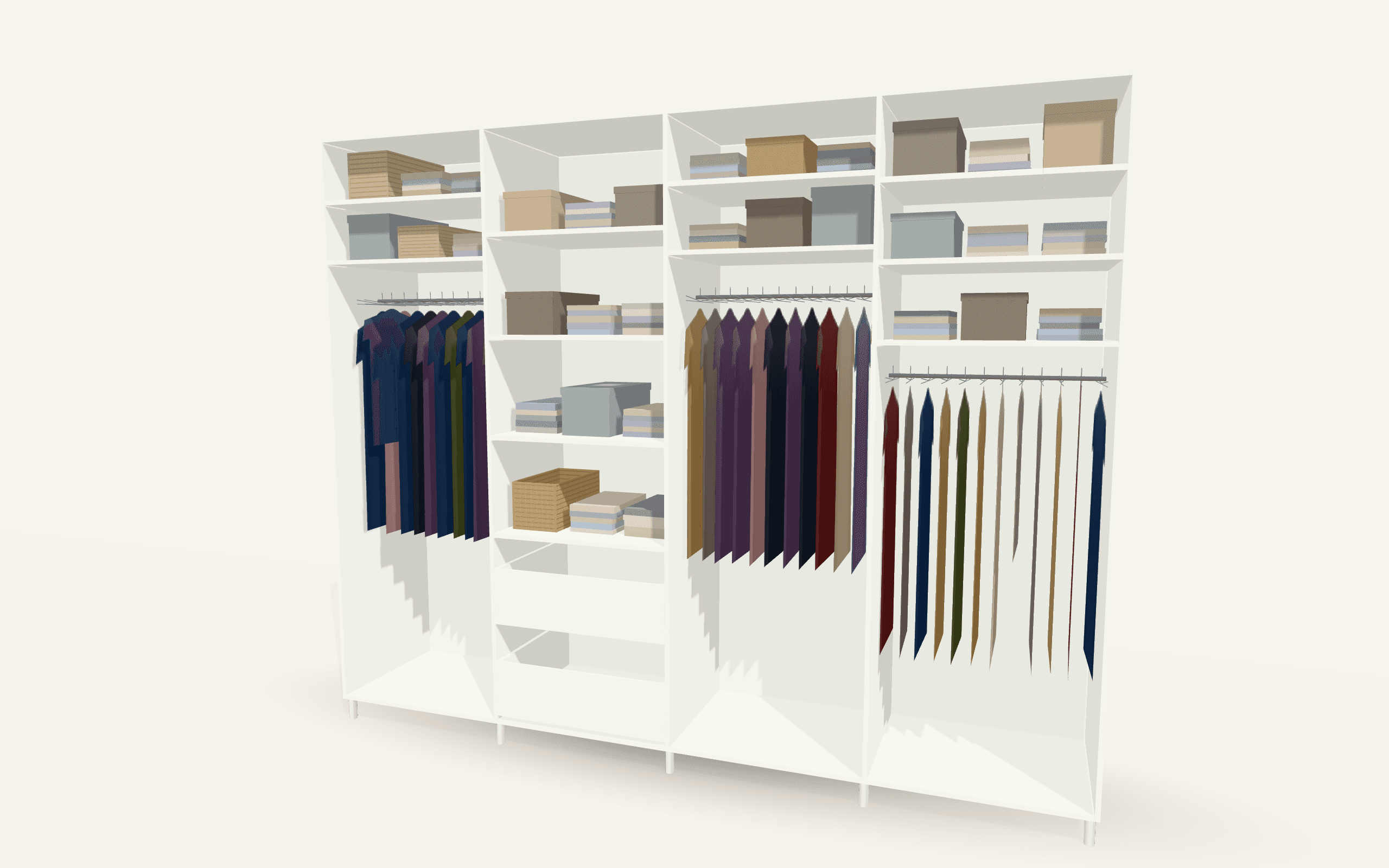The Warwick Sliding Wardrobe (Volante Grey Bardolino Oak / Classic Brown, 4-door)