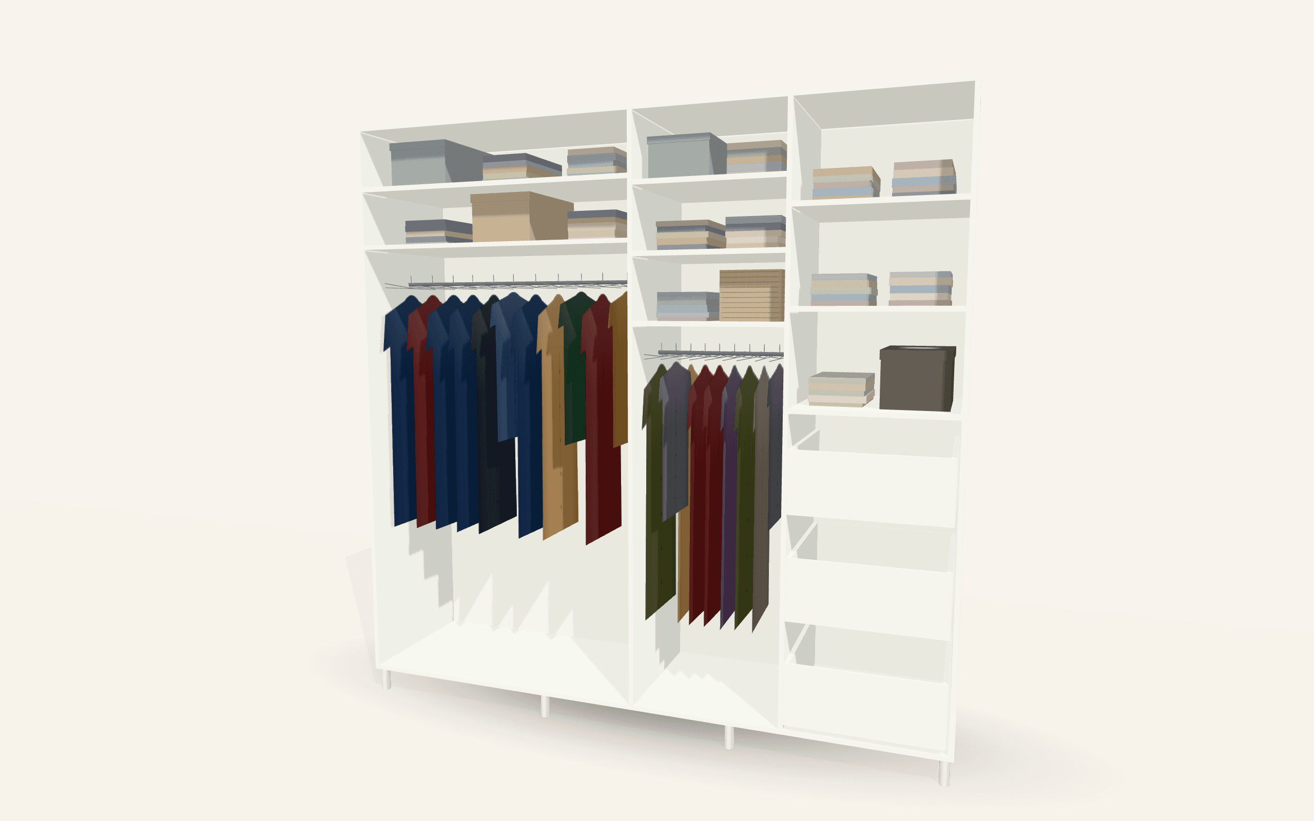 The Goscote Pure White Shaker Wardrobe (Traditional)
