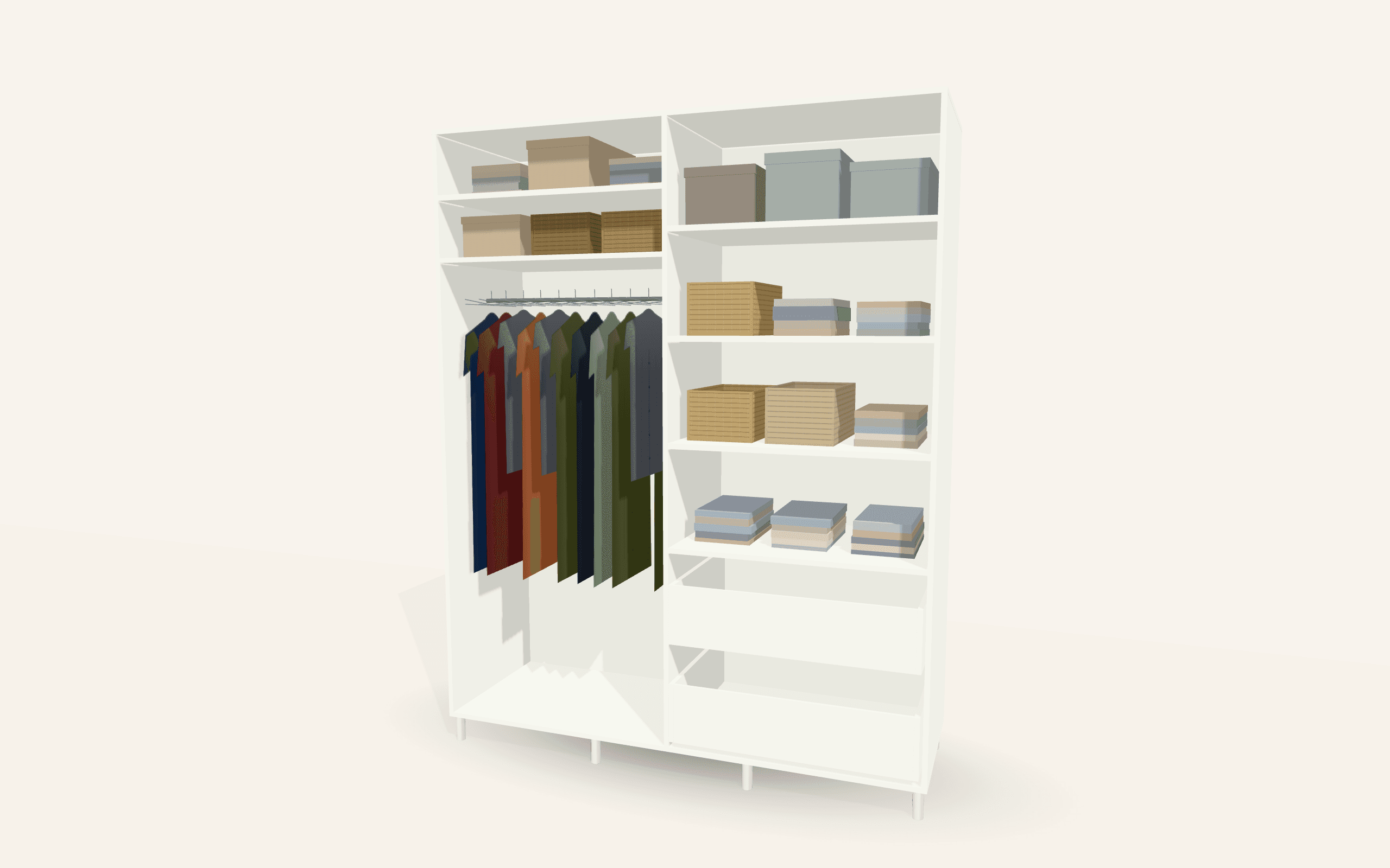 The Austerhouse Dust Grey Matt Wardrobe (Classic)