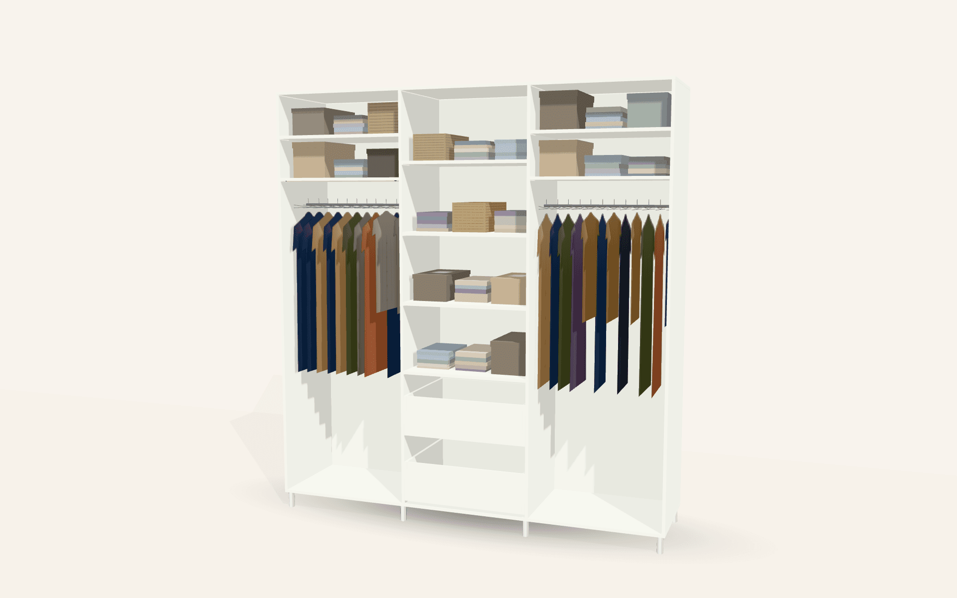 The Austerhouse Graphite Matt Wardrobe (Modern, handleless)