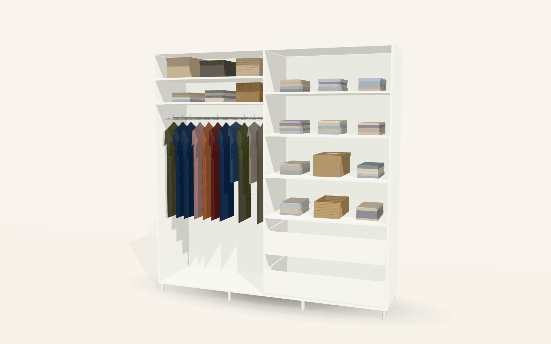 The Belvoir Sliding Wardrobe (Volante Sand Gladstone Oak / Mussel)