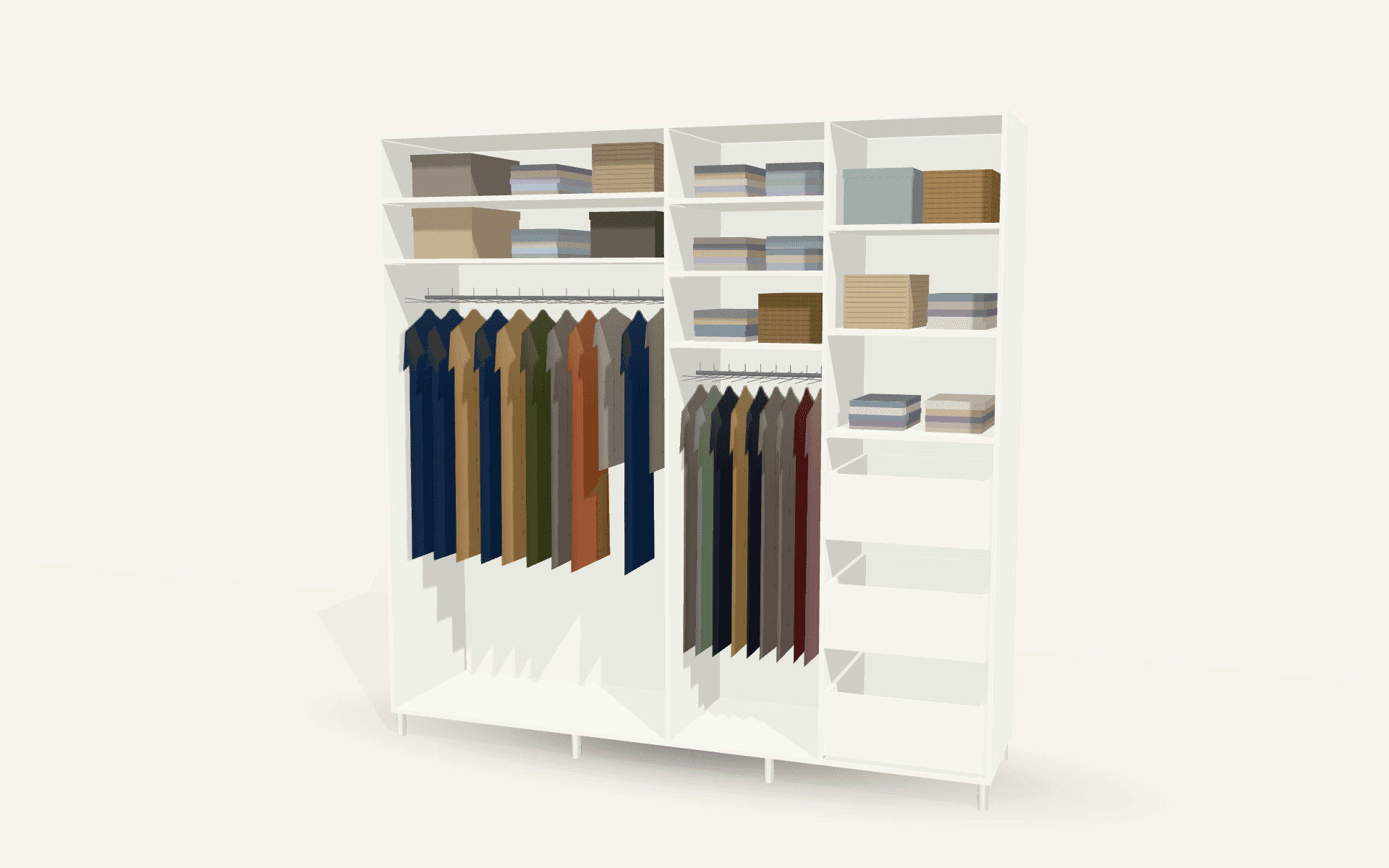 The Goscote Pure White Shaker Wardrobe (Traditional)
