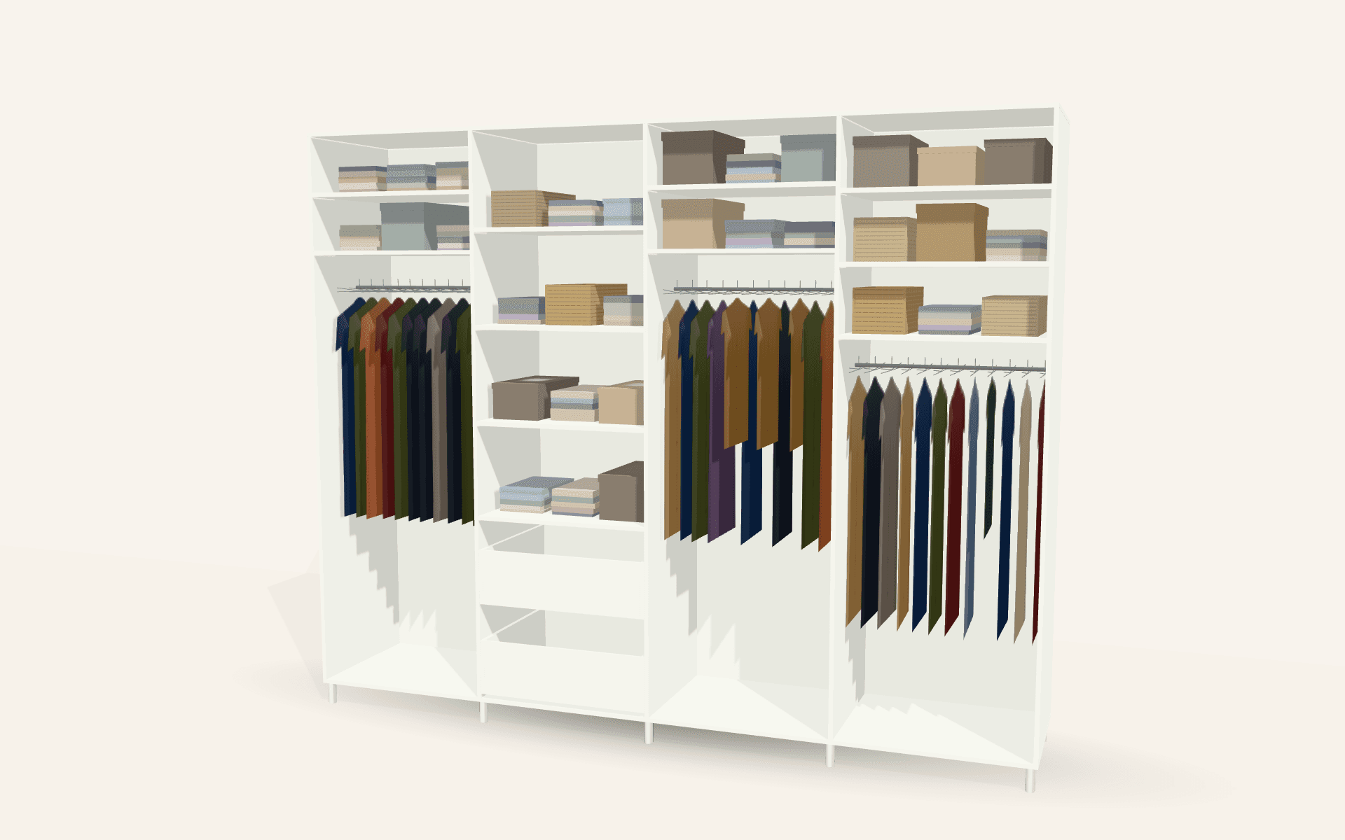 The Warwick Sliding Wardrobe (Volante Grey Bardolino Oak / Classic Brown, 4-door)